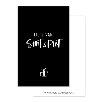 Cadeaukaartje Liefs van Sint en Piet