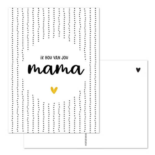 kaart ik hou van jou mama