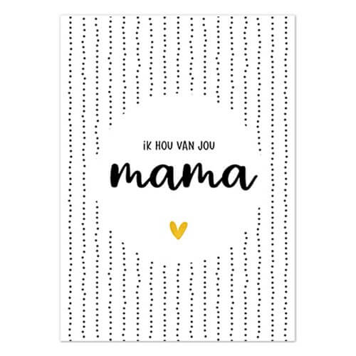 kaart ik hou van jou mama