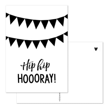kaartje hip hip hooray slingers