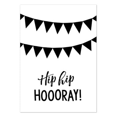 kaartje hip hip hooray slingers
