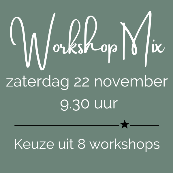 workshop mix zaterdag 22 november