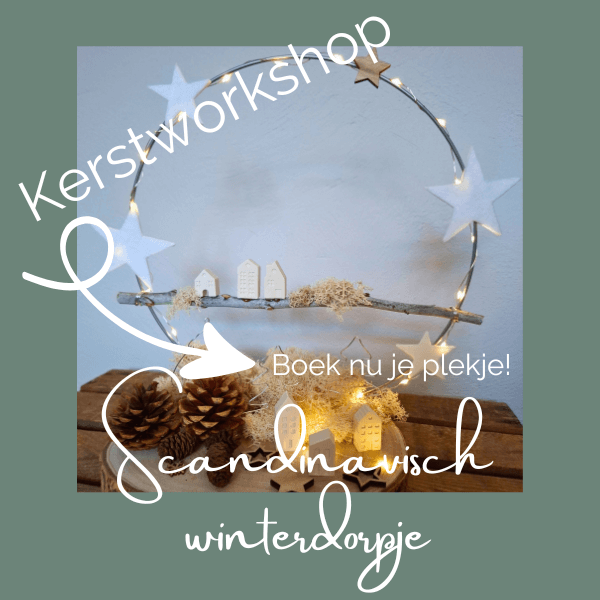 kerstworkshop scandinavisch winterdorpje