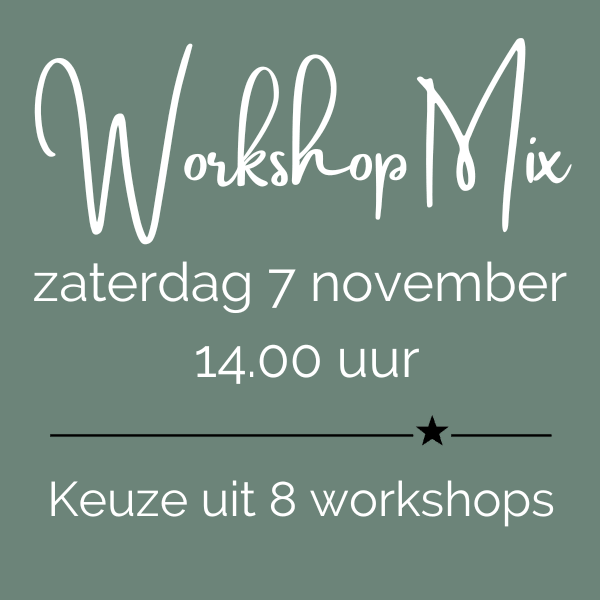 Open workshop mix zaterdag 7 november 14 uur