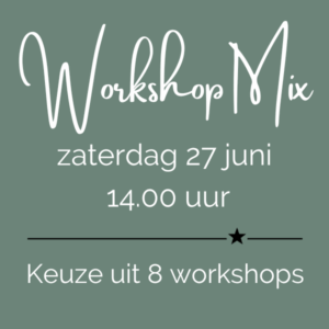 open workshop mix zaterdag 27 juni 14 uur